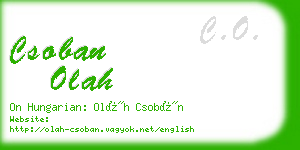 csoban olah business card